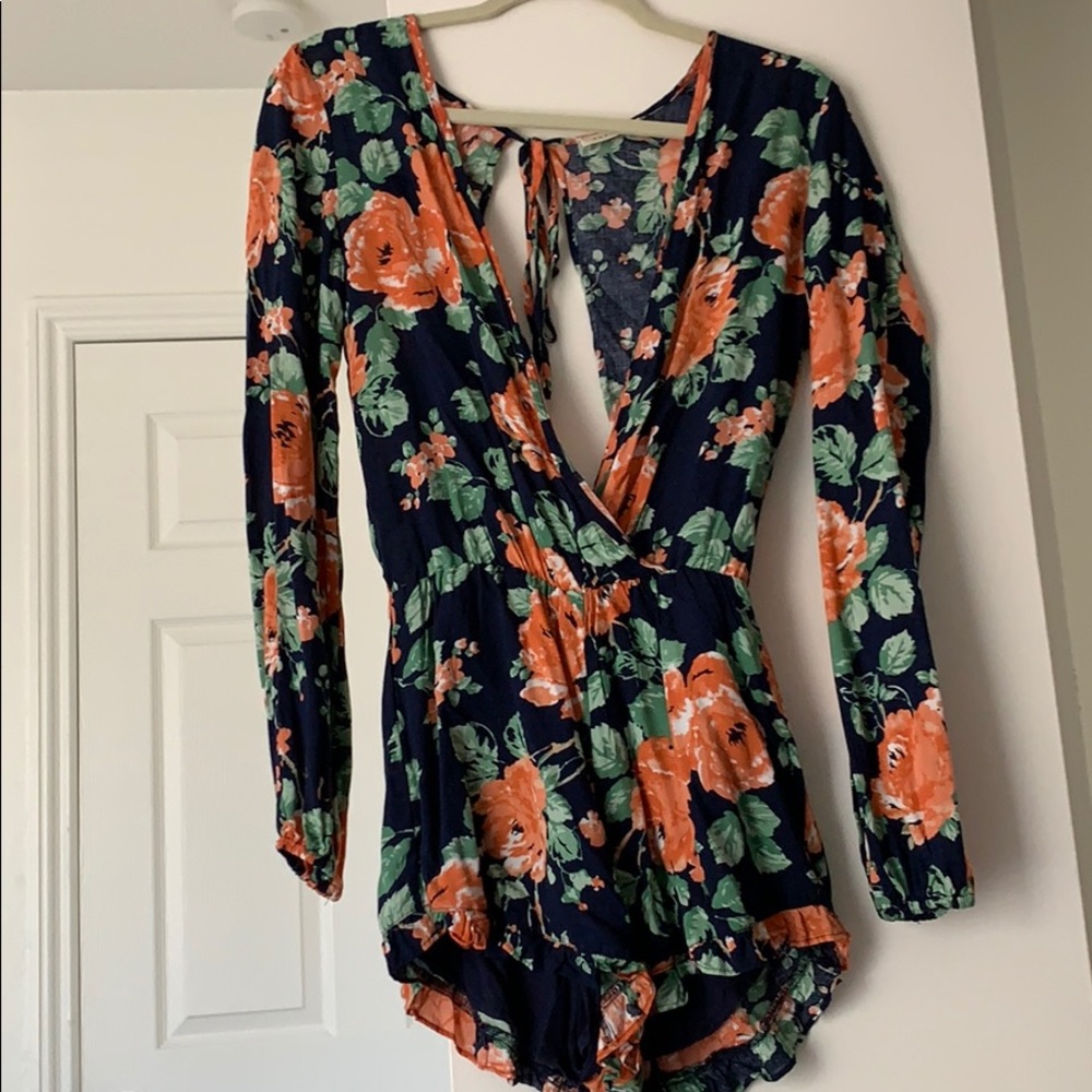 Floral Long Sleeve Romper
